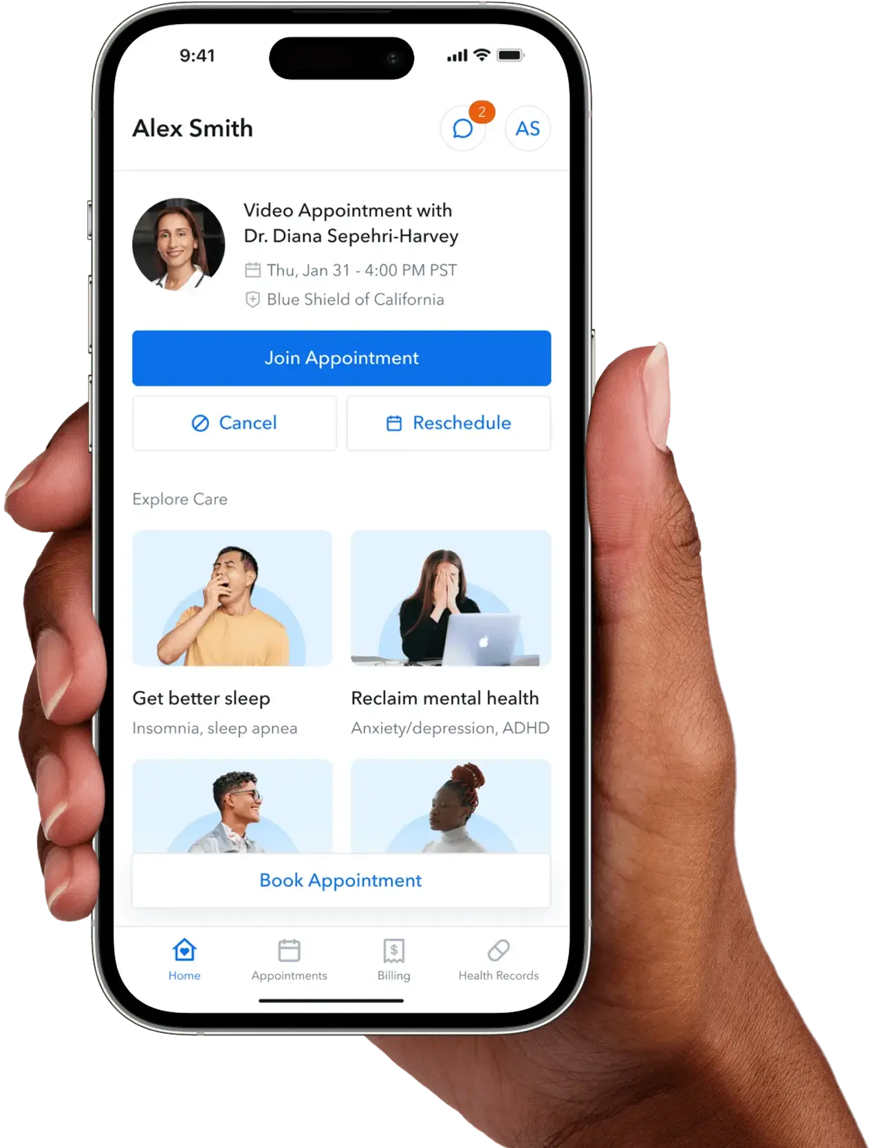 Homepage Patient Portal